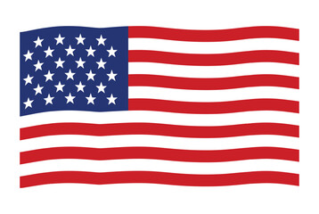 Naklejka premium American flag flat vector illustration