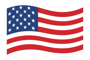 Fototapeta premium American flag flat vector illustration