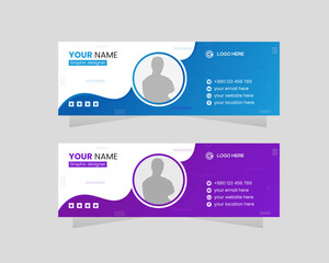 Modern minimalist email signature design template
