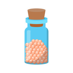 Homeopathy Medicine flat vector illustration isolated