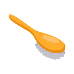 Body Brush flat vector illustration isolated
