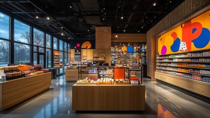 A modern shopping space with a strong sense of modernity