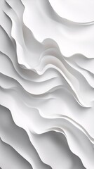 Fototapeta premium Abstract white waves creating a dynamic texture, highlighting the beauty of fluidity and motion.