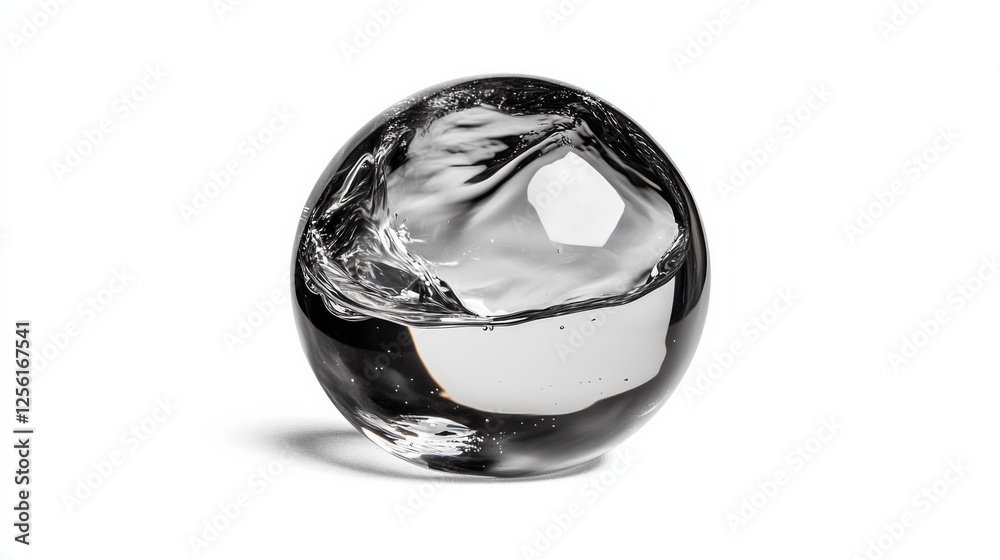 Poster suspended water drop creating a mesmerizing visual on a blank canvas. generative ai