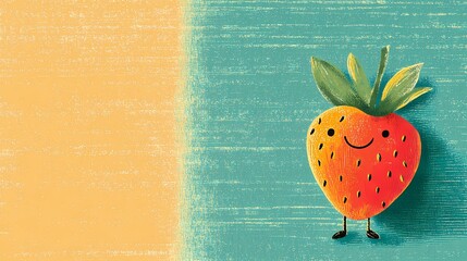 A composition of fresh strawberries with a decorative shade, ideal for menus, cafe decorations, food illustrations and summer fruit themes, style Nizhny Novgorod