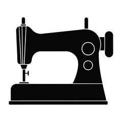 Sewing Machine and Sewing High Quality Vector Illustrations for Tailoring and Craft Projects