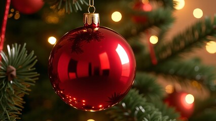 red christmas ball