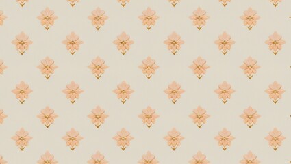 Gold modern minimal floral geometric seamless pattern. Simple vector gold and pink abstract background with small flowers, tiny crosses,
 grid, and lattice. Subtle minimalist repeat texture.
