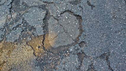 bad asphalt, cracks in the road, infrastructure, destruction, repair, damage, background, old, surface, highway
