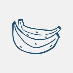 Banana vector illustration. banana fruit doodle