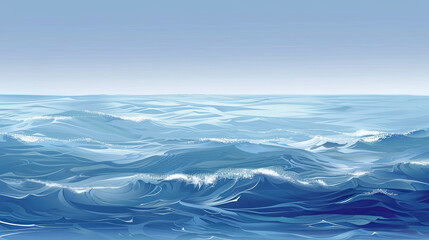 Obraz premium Aerial View of Ocean Waves Creating Mesmerizing Patterns
