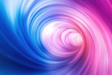 Obraz premium futuristic light tunnel with seamless gradient transitions from electric blue to neon pink, creating infinite perspective with high-tech glossy surfaces