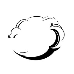 Abstract minimalist illustration of a crescent-shaped wave or brushstroke over a white background.