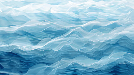 Obraz premium Gentle Blue Ocean Waves Rolling Towards the Shore