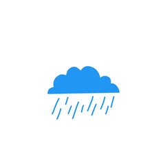vector illustration of clouds with rain