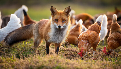 fox amidst the chickens