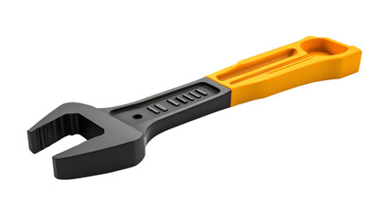Obraz premium Adjustable wrench for various mechanical tasks isolated on transparent background.