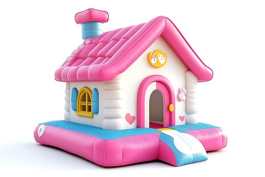 jumping house for kids fun on white