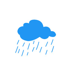 vector illustration of clouds with rain