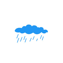 vector illustration of clouds with rain