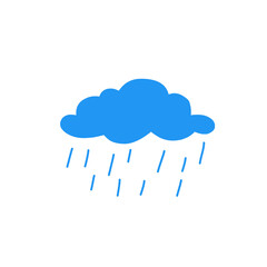 vector illustration of clouds with rain