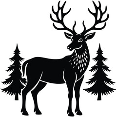 deer silhouette vector