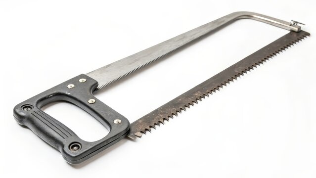 Bone Saw, Butcher Saw,  Hand Saw on White Background