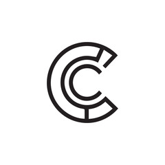 A creative vector logo design with "C" letter.