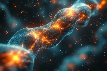 Digital high fidelity abstract neural structures intertwined in a cosmic environment macro viewpoint of technology