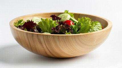 Salad Bowl on an isolated white background, object focused, png, stock image, hd quality, 