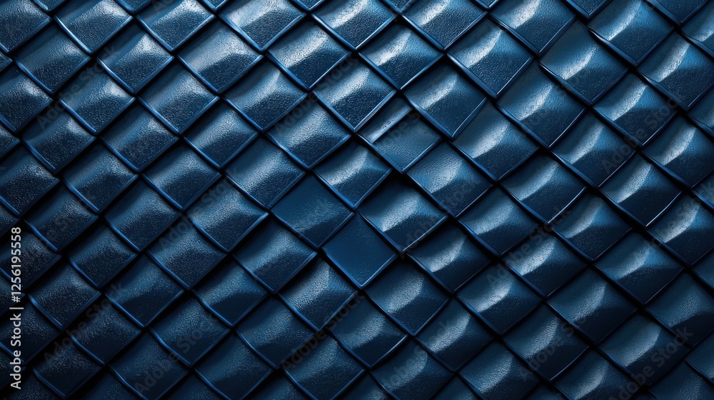Aufkleber a blue and white patterned background with a black square in the middle