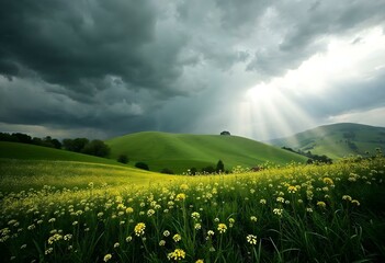 rolling hills - Generative AI