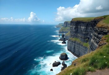 Coastline cliffs - Generative AI