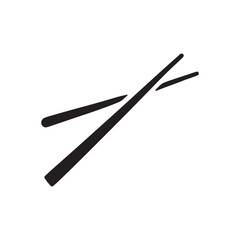 Chinese chopsticks icon black color outline. chopsticks flat vector icon. Simple line logo icon design vector illustration. chopsticks vector icons for web design isolated on white background.