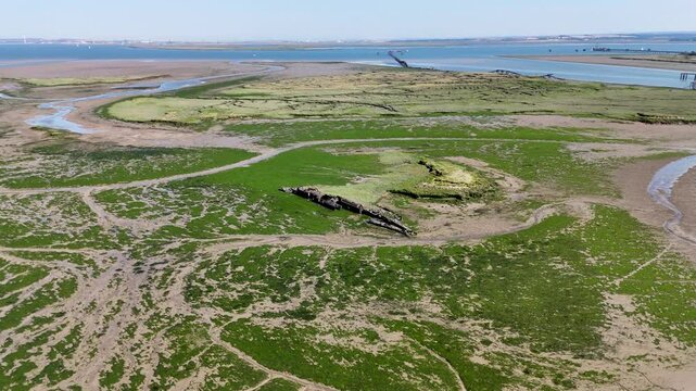 The wreckage of a WWI era German U-Boat UB 122 resting in Kent, England