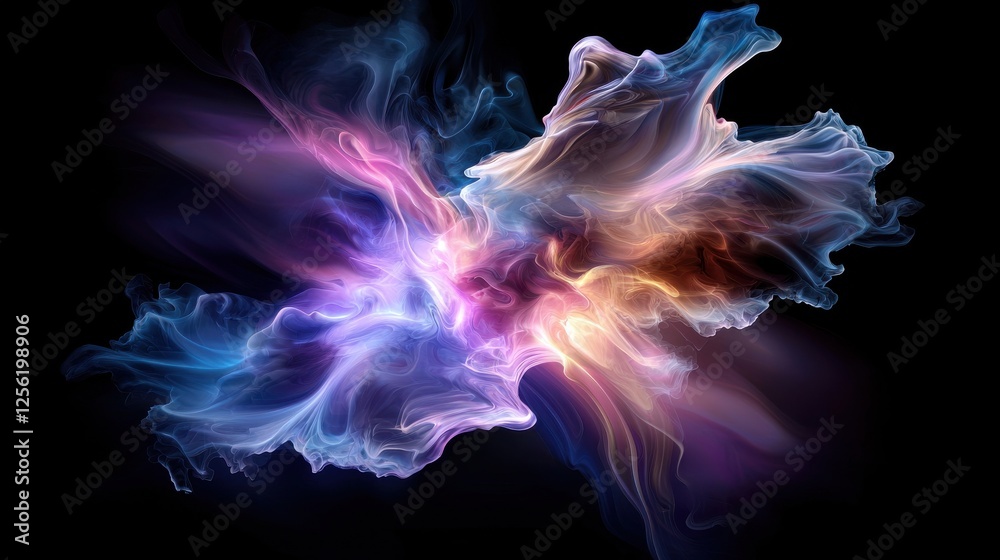 Aufkleber a colorful explosion of light and color