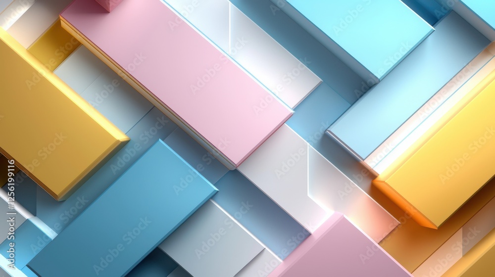 Poster A colorful image of blocks in various colors and sizes