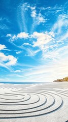 Obraz premium Fingerprint Pattern on Coastal Landscape.