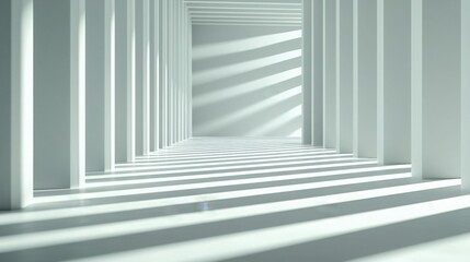 Abstract White Columns and Light Streaks.