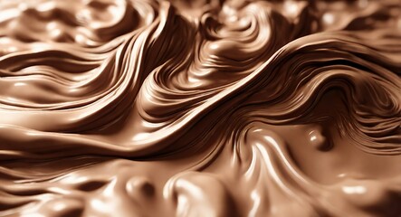 creamy chocolate swirl background with glossy effect