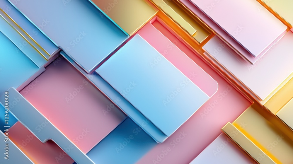 Aufkleber a colorful abstract background with a white square in the middle