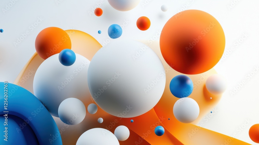 Poster a colorful image of many different colored balls, some of which are white
