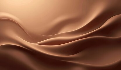 Obraz premium silky brown liquid background with soft chocolate flow