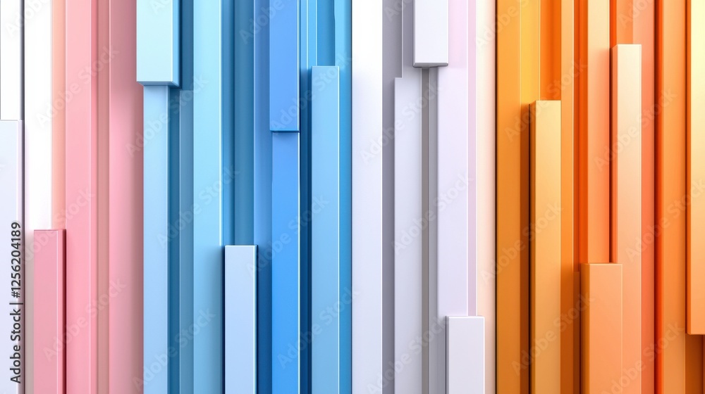 Poster a colorful wall made of blocks in various colors