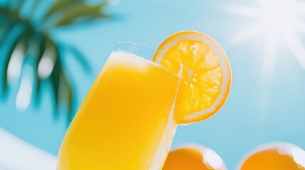 Refreshing Orange Juice Drink Summer Tropical Vacation