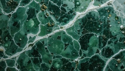 Close-up of a green marble surface showcasing the intricate patterns and textures of jade stone