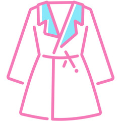 Spring online (clothing series) outline icon pack