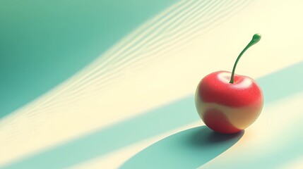 Obraz premium Cherry illustration for culinary projects, depicting fresh cherries in a vibrant and detailed design. Style of book illustration.