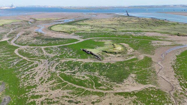 The wreckage of a WWI era German U-Boat UB 122 resting in Kent, England
