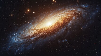Fototapeta premium Spiral Galaxy in the Cosmic Night